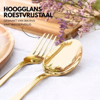 Wat vinden we goed aan de House of Husk Bestekset 30-delig Goud RVS