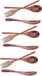 Houten bestekset 3-delig