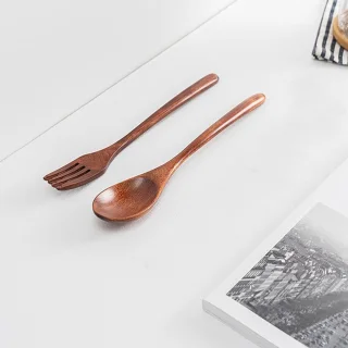Houten bestekset 8-delig (vork & lepel)