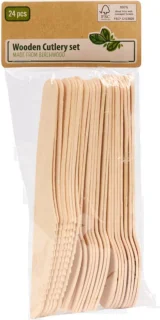 Houten bestekset