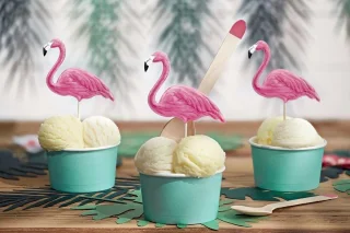 Houten bestekset Roze 18-delig