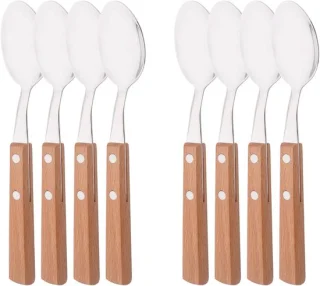 Houten dinerlepelset 8-delig stijl 1