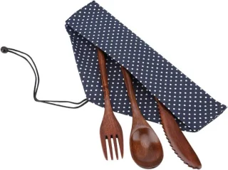 Houten Eetgerei Set 12-delig