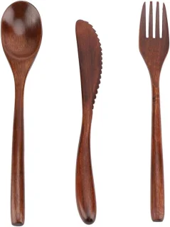 Houten Eetgerei Set - Lepels en Vorken