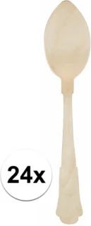 Houten lepel set 24-delig klassiek