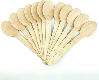 Houten lepels 100 stuks 160mm wegwerp bestek