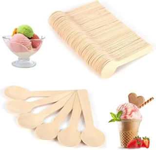 Houten lepelset van 100 stuks
