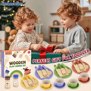 Houten Speelkeukenset 26-delig
