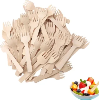 Houten wegwerpbestek 300 stuks