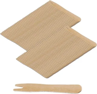 Houten wegwerpvorken set van 100