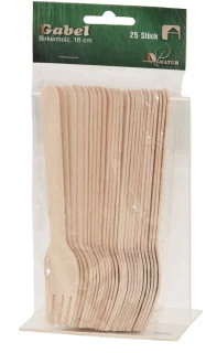 Humbert wegwerp bestek 300-delig hout 18 cm