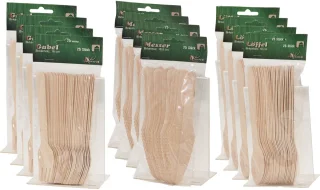 Humbert wegwerp bestek 300-delig hout 18 cm