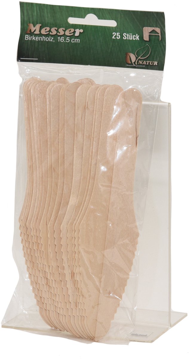 Humbert wegwerp bestek 75-delig hout 18 cm
