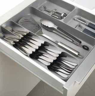 Ibenzoa besteklade organizer grijs