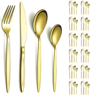 Ibenzoa Bestekset Goud 48-delig voor 12 Personen