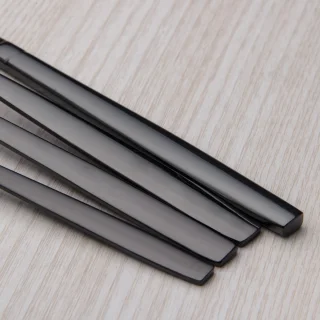 Ibenzoa Bestekset Zwart Titanium 24-delig voor 6 Personen