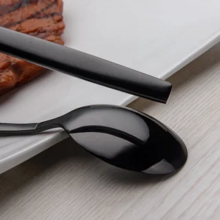Ibenzoa Bestekset Zwart Titanium 24-delig voor 6 Personen