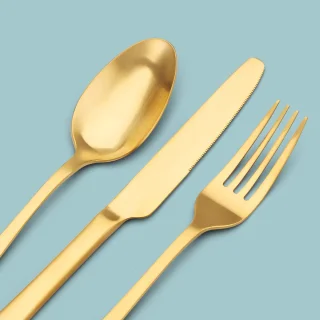 Ibenzoa Elegant 30-delige Gouden Roestvrijstalen Bestekset voor 6 Personen