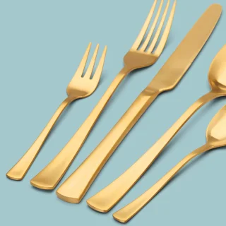 Ibenzoa Elegant 30-delige Gouden Roestvrijstalen Bestekset voor 6 Personen