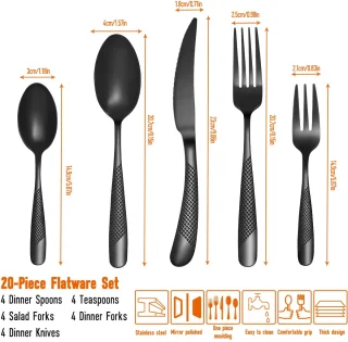 Ibenzoa® Elegante 20-delige Bestekset