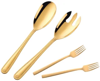 Ibenzoa Elegante 30 cm Roestvrij Staal Salade Serveerset