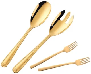 Ibenzoa Elegante 30 cm Roestvrij Staal Salade Serveerset