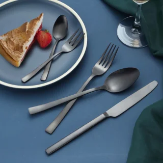 Ibenzoa Elegante Zwart Bestekset 30-delig voor 6 Personen