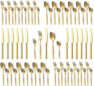Ibenzoa Gouden Bestekset 58-delig voor 12 Personen