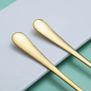 Ibenzoa Goudkleurige Saladeserverset Roestvrij Staal Titanium