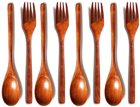 Ibenzoa Houten Bestekset 8-delig