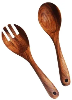 Ibenzoa Olijfhouten Saladebestek Set