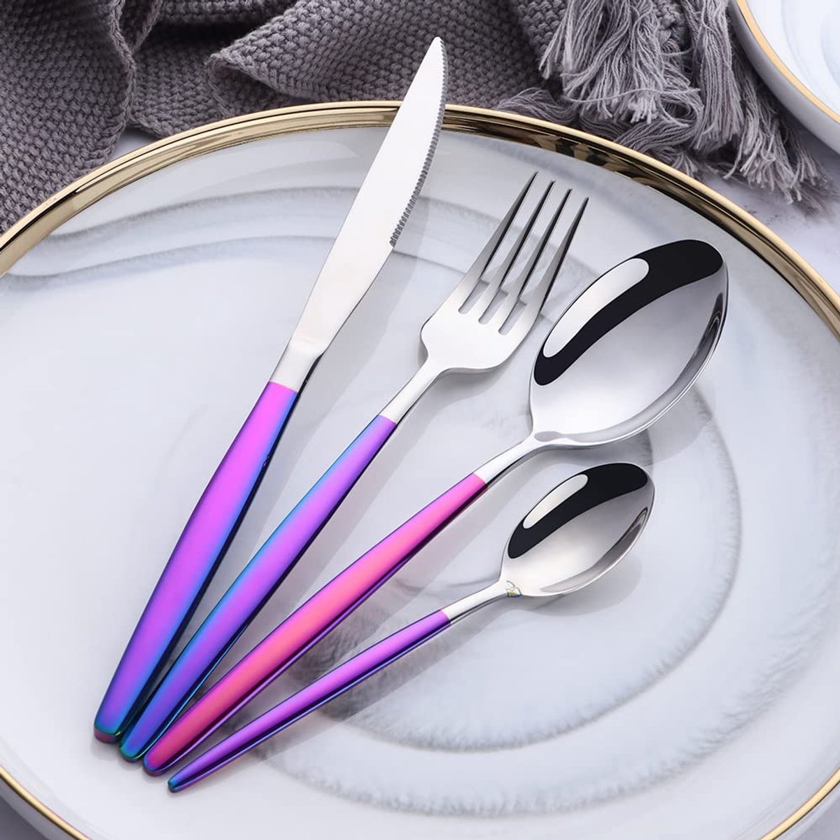 Wat vinden we goed aan de Ibenzoa® Regenboog 4-delige Bestekset RVS