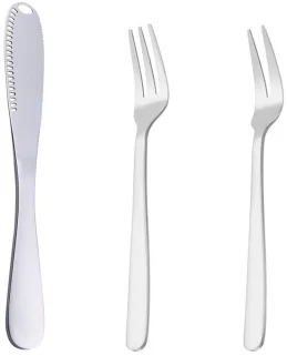 Ibenzoa Roestvrij Stalen Keukenset Botermes en Menuvorken