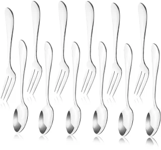 Ibenzoa® Roestvrijstalen Dessertset 12-delig