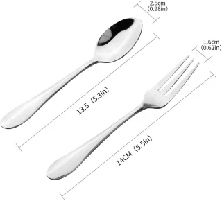 Ibenzoa® Roestvrijstalen Dessertset 12-delig