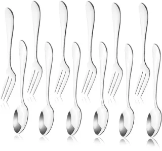 Ibenzoa® Roestvrijstalen Dessertset 12-delig