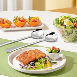 Ibenzoa® Roestvrijstalen saladebestekset