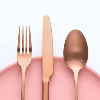 Ibenzoa Roségouden Bestekset 24-delig voor 6 Personen
