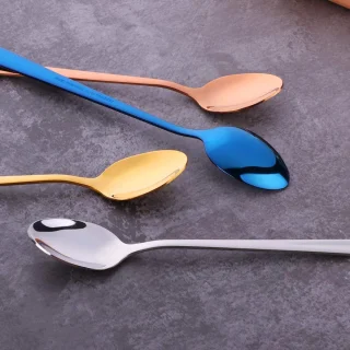 Ibenzoa® Set van 8 Lange Roestvrijstalen Lepels