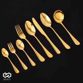 Infinity Goods Bestekset 39-delig 6-persoons Goud RVS