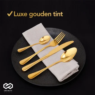 Infinity Goods Bestekset 39-delig 6-persoons Goud RVS