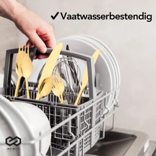 Infinity Goods Bestekset 39-delig 6-persoons Goud RVS