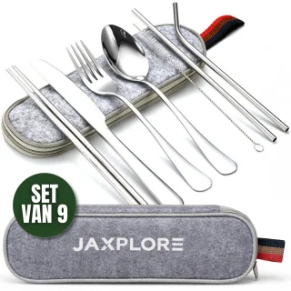 De Jaxplore Reisbestek 9-delig in één oogopslag