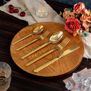 JMZR® Bestekset 12-delig RVS Goud