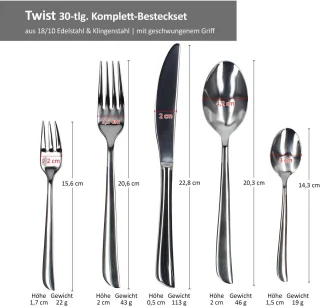 Justinus Twist 300-delige bestekset voor 60 personen