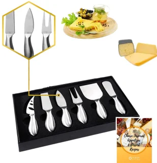 Kaasmessenset 6-delig - Roestvrij staal - Geschenkverpakking