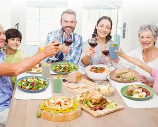 Kampeer Servies 40-delig voor 4 Personen Plastic Lichtgewicht
