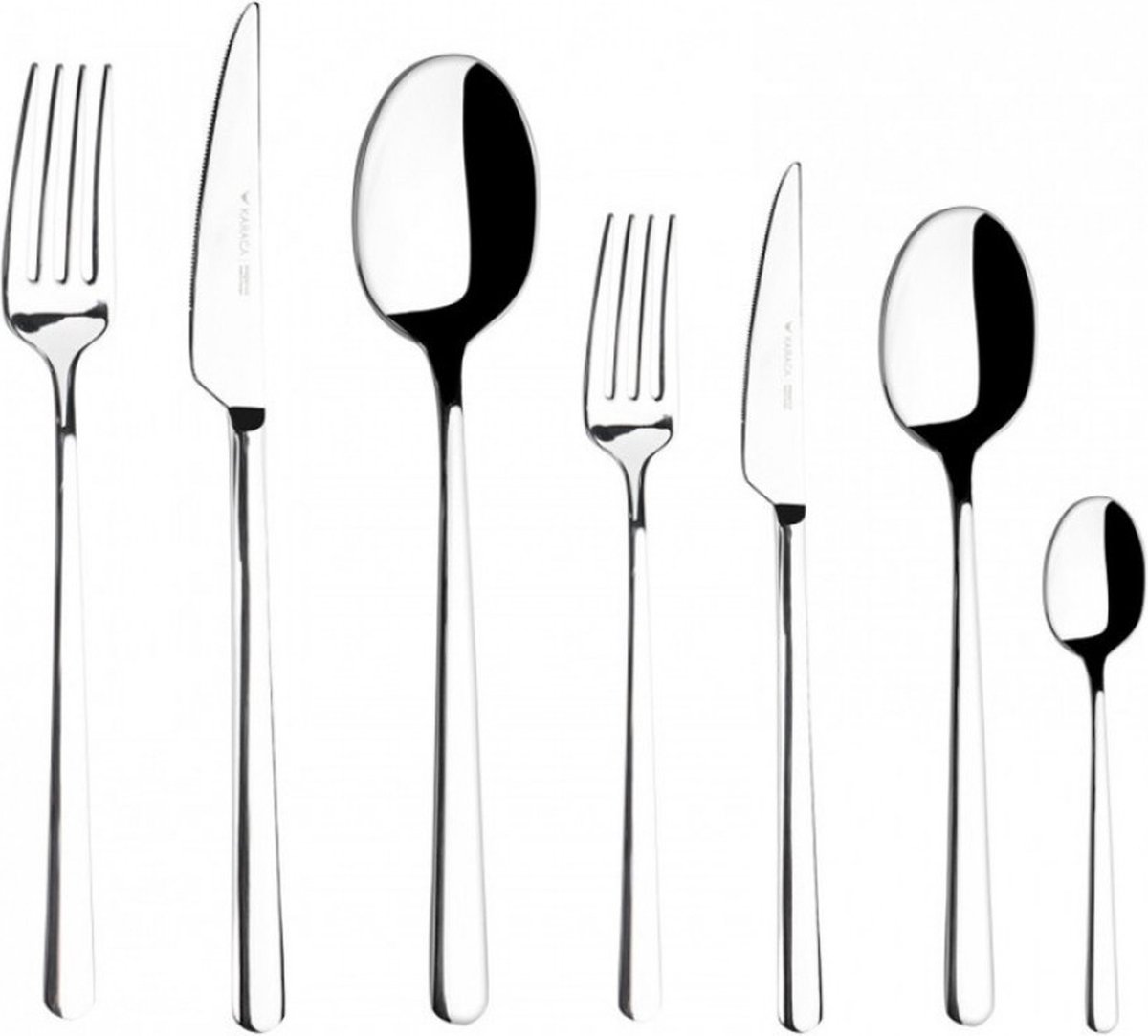 De Karaca Boreas 84-delig RVS bestekset 12-persoons in één oogopslag