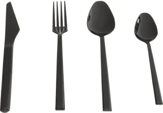 Kare Design Adella bestekset 16-delig zwart