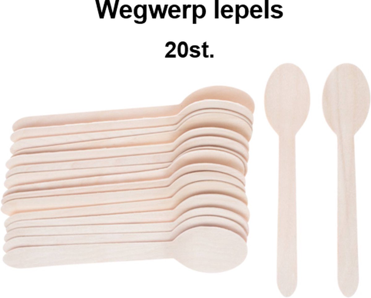 De Kartonnen Lepels Bruin 20 stuks in één oogopslag